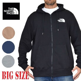 大きいサイズ メンズ ノースフェイス フルジップ パーカー スウェット フーディー ロゴワンポイント THE NORTH FACE HALFDOME FULLZIP HOODIE USAモデル XL XXL