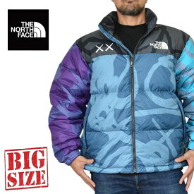 ノースフェイス 大きいサイズ メンズ ダウンジャケット アウター カウズ ヌプシ KAWS 1996 Nuptse Jacket XL USAモデル THE NORTH FACE あす楽