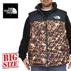 傫TCY Y m[XtFCX THE NORTH FACE _ExXg kvV AE^[ PRINTED Nuptse Vest USAf XL XXL XXXL