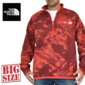 大きいサイズ メンズ ノースフェイス フリースジャケット ハーフジップ 迷彩柄 カモフラージュ THE NORTH FACE Printed Gordon Lyons 1/4 ZIP XL XXL XXXL