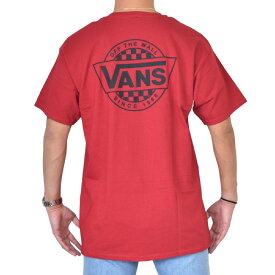 VANS ヴァンズ バンズ クルーネック プリント 半袖Tシャツ 白 赤 XL XXL 大きいサイズ メンズ