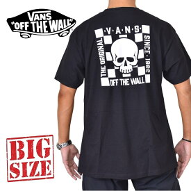 VANS バンズ クルーネック プリント 半袖Tシャツ 黒 XL 大きいサイズ メンズ