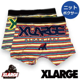 エクストララージ【X-LARGE】 メンズ ボクサー パンツ 80051800 Border Patchwork柄 ニットボクサー ポリエステル90％