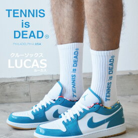 【TENNIS is DEAD USA】【3足セット】メンズ クルーソックス 靴下 テニスイズデッド LUCAS (ルーカス) 16-1952-3p