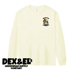 【創業6周年記念】DEX and EL's Underwear Company 「デックスとエルのパンツやさん」長袖Tシャツ メンズ S-XL 企業ロゴTシャツ