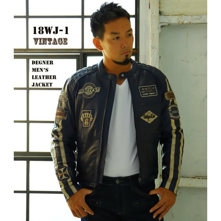 楽天市場】デグナー レザージャケット メンズ 秋冬用 全7色 M-XL 18WJ  