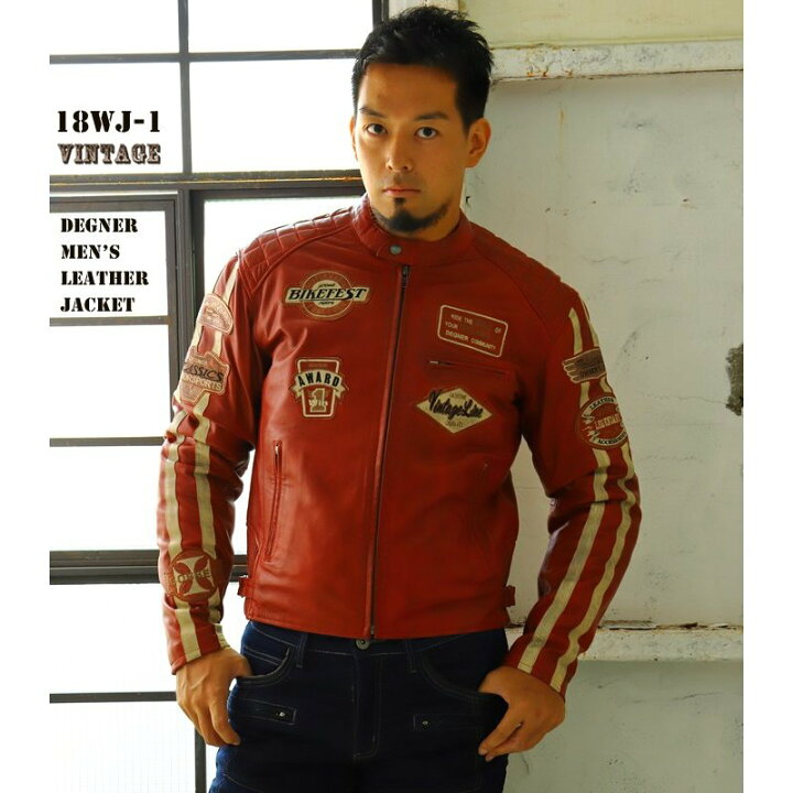 楽天市場】デグナー レザージャケット メンズ 秋冬用 全7色 M-XL 18WJ 