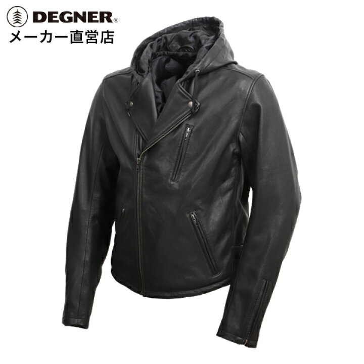 楽天市場】デグナー DEGNER フード付きレザーダブルジャケット メンズ 