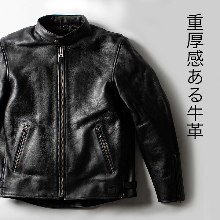 楽天市場】デグナー DEGNER レザー ジャケット メンズ 牛革 ブラック S  