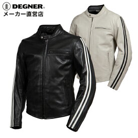 デグナー DEGNER レザー ジャケット メンズ オールシーズン ブラック/ホワイト M-XL 23WJ-3