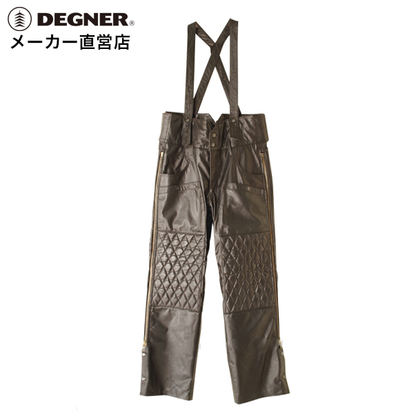 メンズ レザーオーバーパンツ DEGNER デグナー RACP-3 山羊革 本革 ブラック ズボン・パンツ