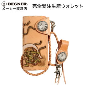 デグナー DEGNER【公式】受注生産 レザーカービングウォレット 風神雷神 長財布 財布 和柄