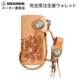 デグナー DEGNER【公式】受注生産 レザーカービングウォレット 風神 長財布 財布 和柄