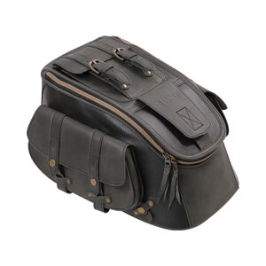 シートバッグ バイク【デグナー】DEGNER 公式 ヴィンテージレザーシートバッグ【SB-93】ブラック ブラウン 9L ヴィンテージ バイク シートバッグ 大容量 牛革 かんたんベルト レインカバー グ