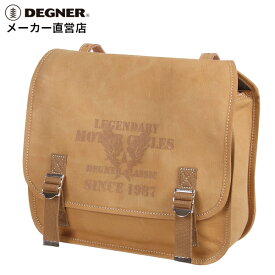 デグナー DEGNER【公式】バイク レザー サイドバッグ SB-78 ベージュ/カーキ 牛革 ミリタリー エッチング