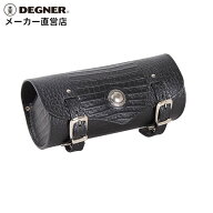 デグナー DEGNER【公式】バイク クロコダイル柄レザーツールバッグ TB-3CR ブラック 本革【無料ラッピン…