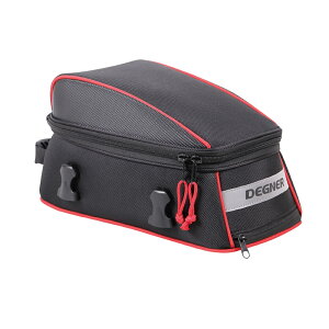 デグナー シートバッグ NB-172 バイク ブラック/レッドパイピング 8L 大容量 ツーリング レインカバー付属