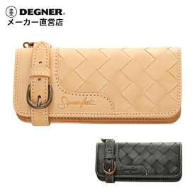 デグナー DEGNER【公式】レザーウォレット SFW-3 タン/ブラック バスケット 財布 長財布