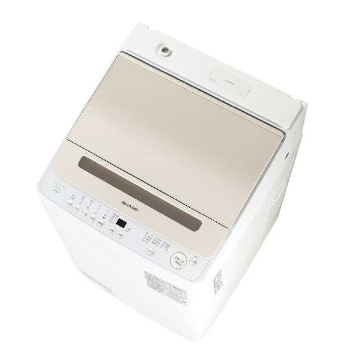 楽天市場】シャープ 8.0kgインバーター全自動洗濯機 ES-GV8JN ゴールド  