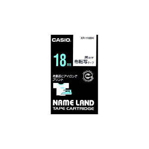 CASIO JVI NAMELAND l[he[v (z]ʃ^Cv) ne[v  18mm×5m XR-118BK [XR118BK]