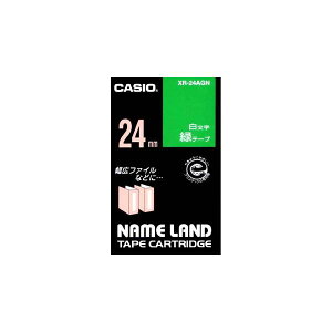 CASIO �J�V�I NAMELAND �l�[�������h�e�[�v (�������^�C�v) �ΐF�e�[�v ������ ��24mm×����8m XR-24AGN [XR24AGN]