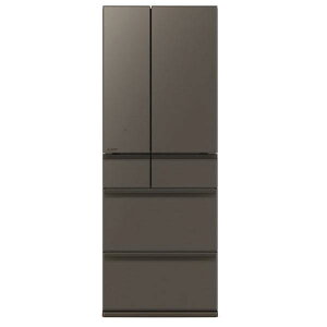 5年間自然故障長期安心保証付 三菱 602L 6ドア冷蔵庫 MZシリーズ MR-MZ60M-H グランドアンバーグレー MRMZ60MH ※配送エリア基本設置無料!