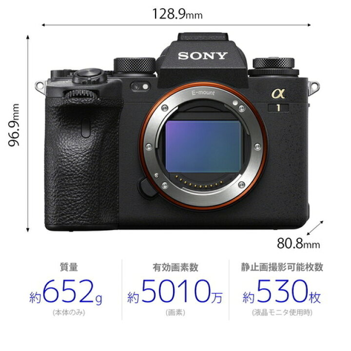 楽天市場】SONY デジタル一眼カメラ・ボディ α1 ブラック ILCE-1 (納期 