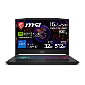 MSI ノートパソコン Katana 15 B13V KATANA15-B13VFK0225JP ブラック (納期目安1-2週間) KATANA15-B13VFK-0225JP