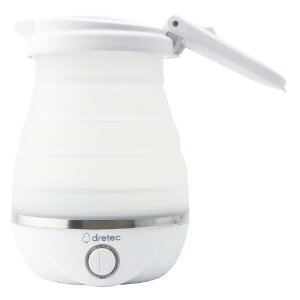 ドリテック トラベルケトル (0.6L) PO-168WT ホワイト PO168WT (納期目安1-2週間) 折りたためるケトル