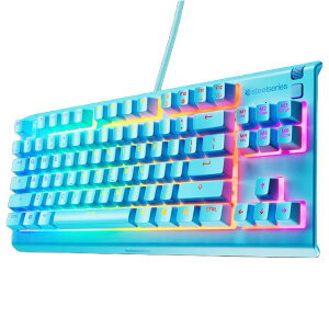 SteelSeries �X�e�B�[���V���[�Y �Q�[�~���O�L�[�{�[�h Apex3 TKL US �p��z�� Aqua 64933 (�[���ڈ�1-2�T��)