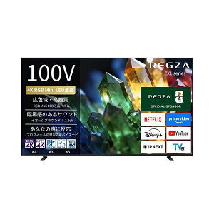 (�v���O���ς���) TVS REGZA 100V�^4K�`���[�i�[����4K�Ή��t���e���r 100ZX1S �����Ўw��G���A����E�������ǉ���p