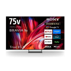 SONY 75�^ RGB Mini LED���� 4K�t���e���r K-75XR90M2 BRAVIA9II K75XR90M2 ���z���G���A�������W���ݒu����