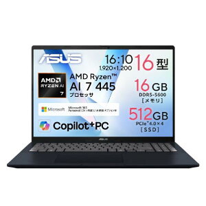 ASUS Vivobook16 (M1607GA) 16�C���`�t���m�[�g�p�\�R�� M1607GA-AI7165WSBUE6 �N���C�G�b�g�u���[ (�[���ڈ�1-2�T��)
