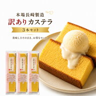 【ネコポス送料無料】訳あり 長崎カステラ 切り落とし 蜂蜜味 3本セット 約540g 長崎県内製造 はちみつ …