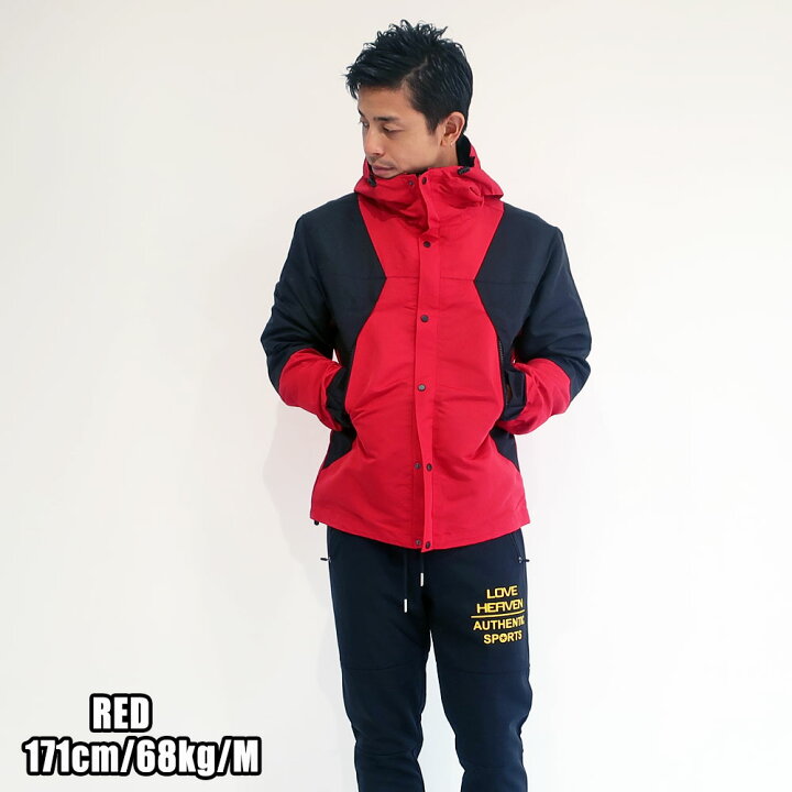 楽天市場 メンズ アウター マウンテンパーカー M L Xl ビックサイズ 黒 赤 ブラック レッド カーキ ライトアウター ジャケット ブルゾン カジュアル アウトドア 大人 Dekee デケー 楽天市場店