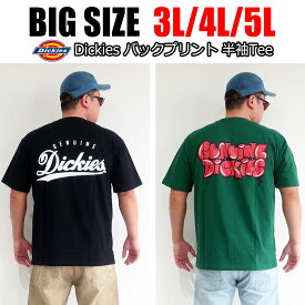 メンズ 大きいサイズ ブランド Dickies ディッキーズ Tシャツ 半袖 3L 4L 5L ブラック ホワイト グリーン スミクロ オーバーサイズ ビックシルエット プリント ワンポイント プリント レディース ユニセックス ペア オススメ 春 秋 冬