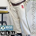 DISCUS ディスカス ナイロン ワイド トラックパンツ メンズ ブランド 撥水 イージーパンツ サイドライン ドローコード付き スポーツ アウトドア ストリート M L XL ジャージ おしゃれ 大人 秋 冬 春 オススメ ルームウエア 部屋着 おうち おうちコーデ 10001286