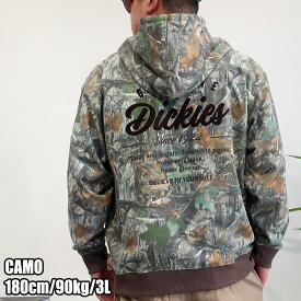 ディッキーズ パーカー 大きいサイズ メンズ ブランド 裏毛 フルジップ 刺繍 バックプリント 3L 4L 5L GENUINE Dickies 裏毛ジップパーカー スウェット 長袖 オーバーサイズ ビックシルエット レディース ユニセックス ペア オススメ 春 秋 冬 10002042
