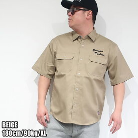 メンズ 半袖シャツ ブランド Dickies ディッキーズ ワークシャツ ツイル チェック ストライプ M L XL ブラック ベージュ カーキ ストライプ カジュアル 胸ポケット ストリート系 アメカジ 大人 30代 40代 50代