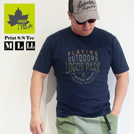 ロゴスパーク LOGOS Park メンズ ブランド Tシャツ 綿100％ 半袖 M L LL オーバーサイズ ビックシルエット プリント ワンポイント レディース ユニセックス ペア オススメ 春 秋 冬