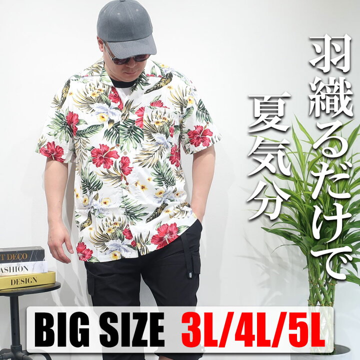 楽天市場】【夏の主役】メンズ 大きいサイズ リゾートアロハシャツ 