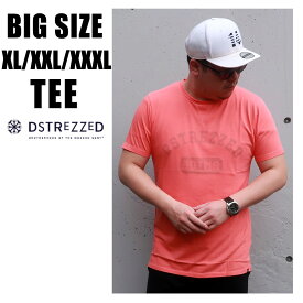 メンズ 大きいサイズ Tシャツ ブランド 半袖 XL XXL XXXL 3L 4L 5L プリント uネック 丸首 春 夏 秋 インポート 海外ブランド DSTREZZED カジュアル アメカジ ストリート 大人 30代 40代 50代 202404 ピンク