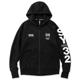 SY32 by SWEETYEARS SHIELD LOGO ZIP HOODIE メンズ ジップフーディー シールドロゴ 左袖バーティカルロゴ コットンポリ TNS17122