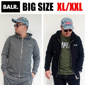 【楽天SSポイントアップ×最大500円クーポン】ボーラー BALR. ジップパーカー メンズ ブランド Q-SEREIES ZIPPED HOODIE BLACK ブラック ダークグレー DARK GREY XL XXL 2XL スウェット