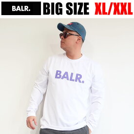 【楽天SSポイントアップ×最大500円クーポン】ボーラー BALR. Tシャツ 長袖 メンズ ブランド Olaf Straight Brand Logo Longsleeve WHITE ホワイト XL XXL 2XL クルーネック B1111.1042