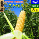 八ヶ岳 生とうもろこし 8本入（ギフト箱） 高糖度 激甘 減農薬 朝採れ高原トウモロコシ 産地直送 お取り寄せ