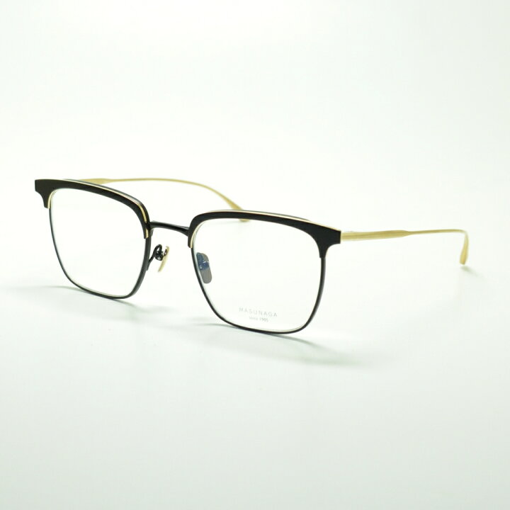 楽天市場 Masunaga Since 1905 Collins Col 49 Bk Goldメガネ 眼鏡 めがね メンズ レディース おしゃれ ブランド 人気 おすすめ フレーム 流行り 度付き レンズ デコリンメガネ