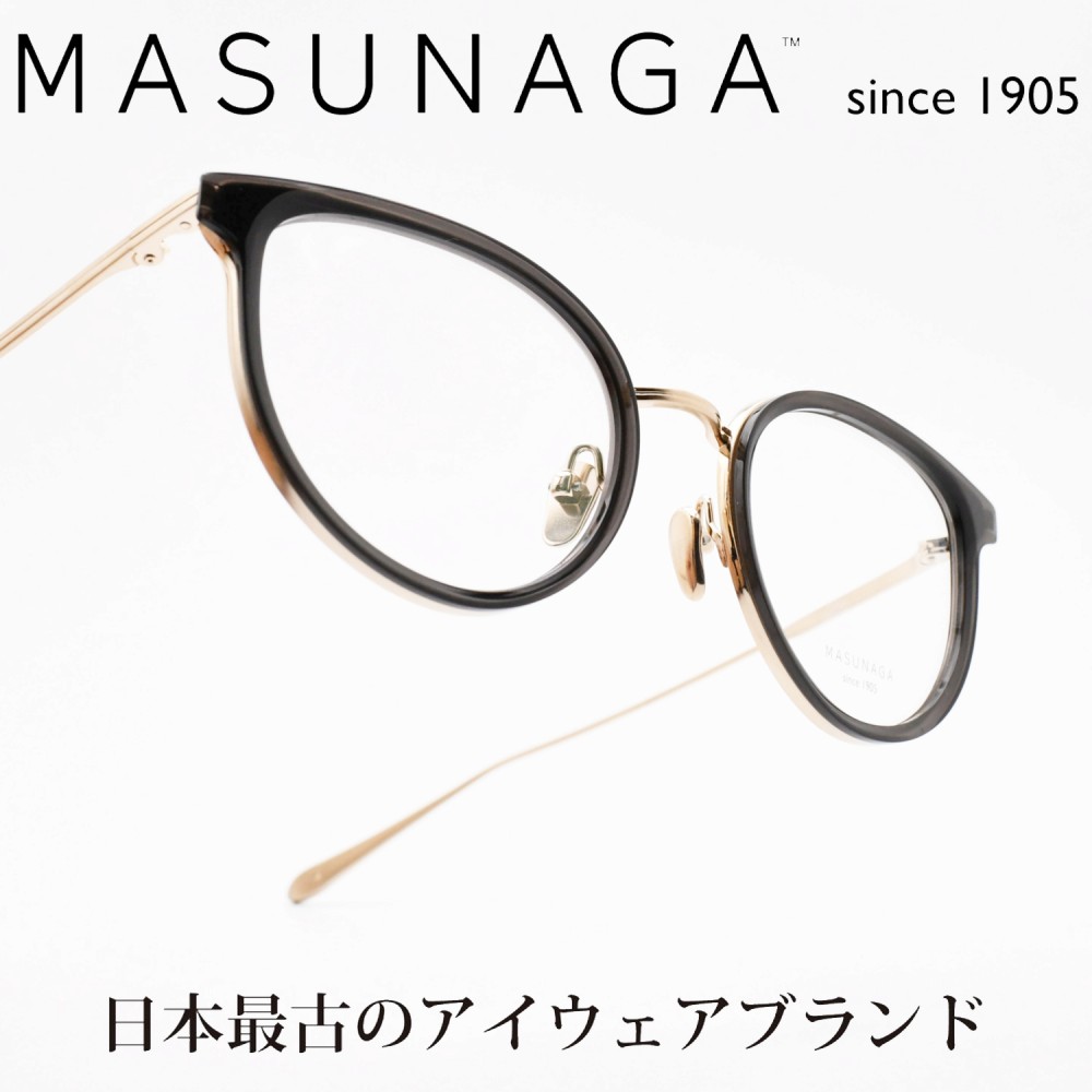 楽天市場】増永眼鏡 MASUNAGA since 1905ODETTE col-49 BK/GP