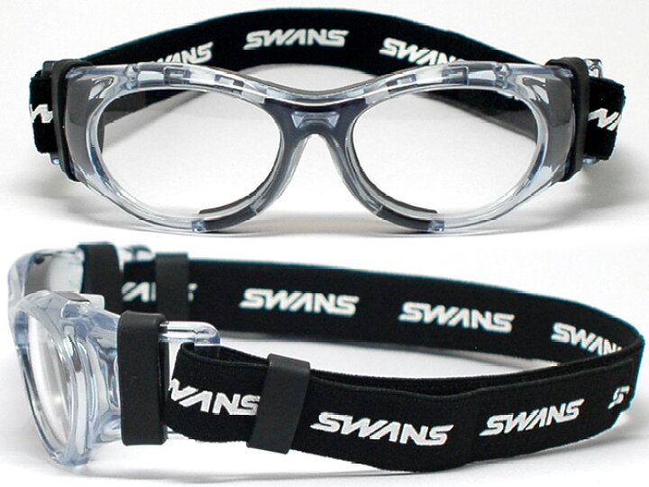 スワンズ【SWANS】度付き対応スポーツ用ゴーグル大人気の SVS600 がフルモデルチェンジ！NEW EYE GUARD  （アイガード）SVS-600 N -BLK※Jrサイズ※（ブラック/クリア） スポーツ眼鏡 デコリンメガネ