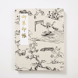 御朱印ホルダー 標準サイズ 遊 鳥獣たちの運動遊戯絵巻 きなり 鳥獣戯画 和風 兎 蛙 猿 スポーツ おもしろい 御朱印フォルダー 40ページ 切り絵 シンプル 手づくり 御朱印帳